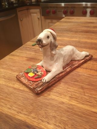 Bedlington Terrier With Plate Of Christmas Cookies