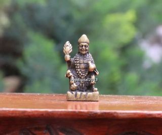3 Cm Pure Bronze Copper Chinese Ancient Folk Monk Mad Monk Jigong Amulet Statues