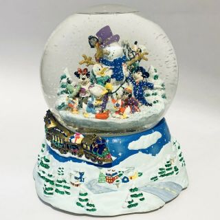 It’s A Small World Holiday Disney Music Snow Globe.  Rare In
