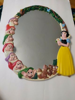 Vintage Walt Disney Snow White And The Seven Dwarfs Mirror
