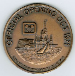 A Rare Walt Disney World Official Opening Oct 1971 Medallion Le 1814