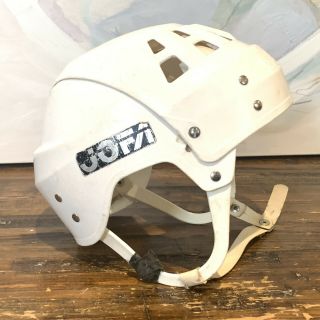 Vintage Jofa Hockey Helmet 51234 Vm Gretzky Style Swedish White Adult