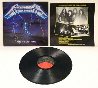 Vintage 1980’s Metallica Ride The Lightning 1984 Elektra Vinyl Record Lp