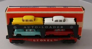 Lionel 6414 Vintage O Evans Autoloader With 4 Automobiles Ex/box