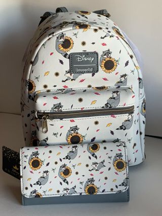 Loungefly Disney Pocahontas & Meeko Sunflowers Mini Backpack And Matching Wallet