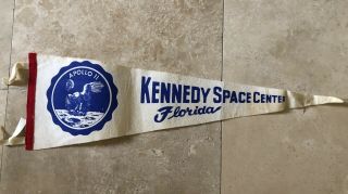 Vintage Kennedy Space Center Florida Apollo 11 Felt Souvenir Pennant