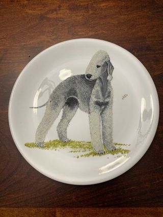 Bedlington Terrier Handpainted Plate