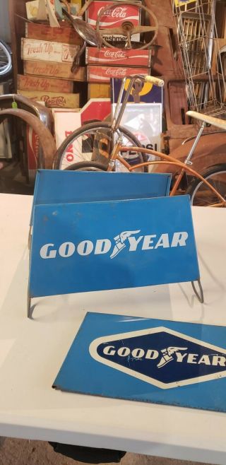 Vintage Authentic 1960 ' s Goodyear Tire Store Display Stand,  Extra sign 2