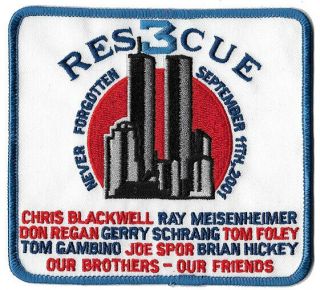 Fdny York City Fire Department Rescue 3 Memorial Patch.