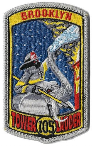 Fdny York City Fire Department Tower Ladder 105 “brooklyn” Patch.
