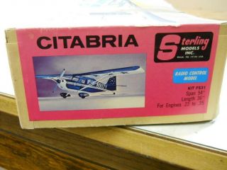 Vintage Sterling Citabria Rc Radio Controlled Airplane Kit