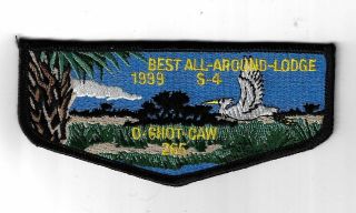 Oa 265 O - Shot - Caw 1999 Best All - Around Lodge S75 Flap Blk Bdr.  Florida [jb - 1388]