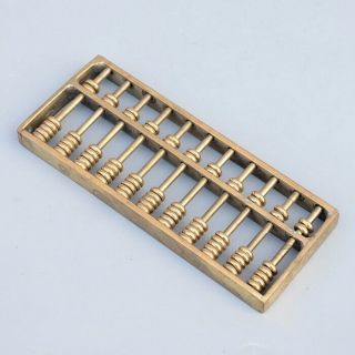 Collectable China Bronze Hand - Carved Delicate Unique Count Tool Little Abacus