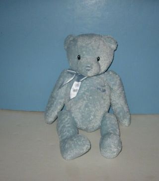 Baby Gund Blue " My First Teddy " Stuffed Plush 14 " Bear