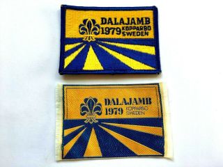 World Scout Camp.  Dalajamb,  Sweden 1979.  Participant & Usa Contingent Badges.