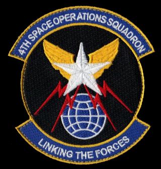 Usaf 4th Space Operations Squadron - Linking The Forces - 4 " Vel Patch