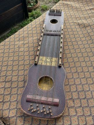 Vintage Antique Ukelin Ukelele Harp Guitar Hawaiian Art Violin.  Co Jersey