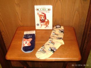 2 Pair Corgi Socks With Tags And Cute Dvd Corgi Christmas Movie