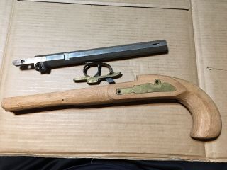 Itataly.  45 Cal.  Black Powder Pistol Stock And Barrel And Some Stock Parts