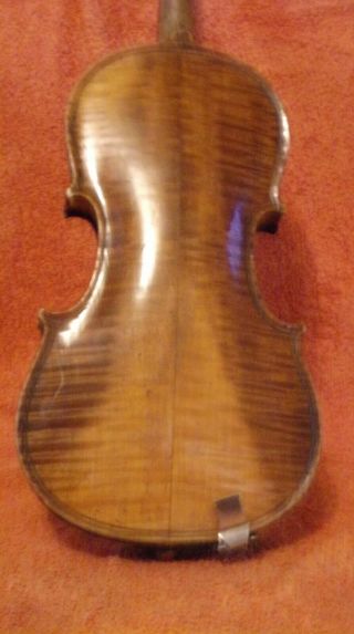 Old Antique Violin Labeled,  Giovan Paolo Maggini With Bow,  Wax And Case