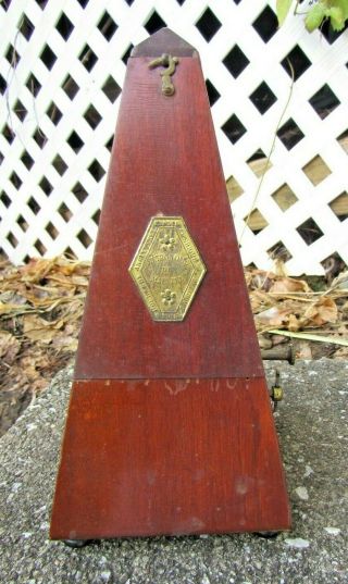 Vintage Metronome System Maelzel Made In Germany With Bell