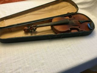 Antique 1908 German Style 4/4 Violin With Old Wood Case