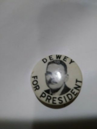 Dewey For President Pin Pinback