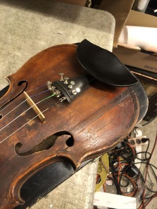 OLD Antique Vintage Lion Head Unbranded 4/4 Violin - 1 piece flame back Germany 2