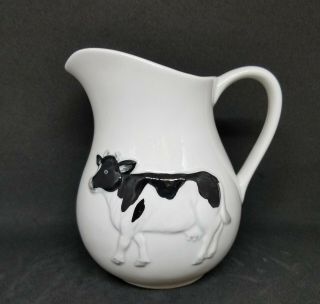 Vintage Otagiri Japan,  Holstein (black And White Cow) Small Pitcher Or Creamer