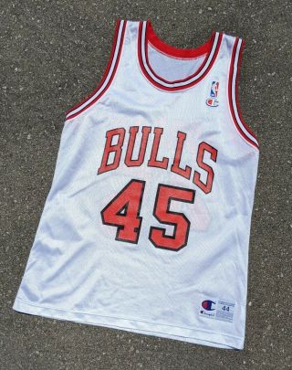Vintage Champion Michael Jordan Chicago Bulls 45 Jersey 1995 Sz 44