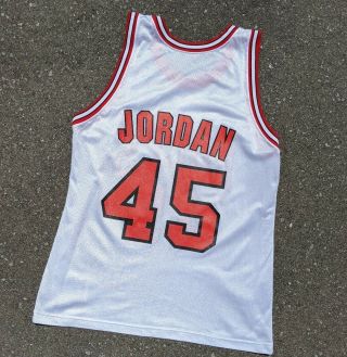 Vintage Champion Michael Jordan Chicago Bulls 45 Jersey 1995 sz 44 2