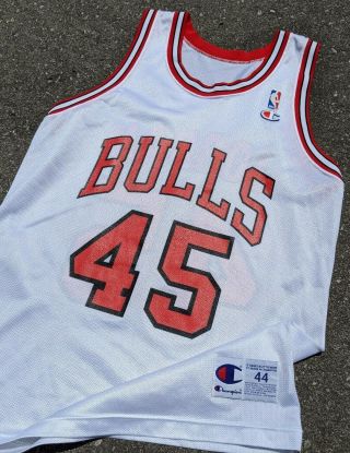 Vintage Champion Michael Jordan Chicago Bulls 45 Jersey 1995 sz 44 3