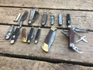 Old Vintage Tools Pocket Knives Parts Repair Fishing Knife Boy Scout