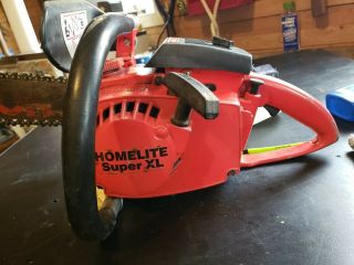 Homelite Xl - 12.  1 Vintage Chainsaw Red W/20” Bar And Chain