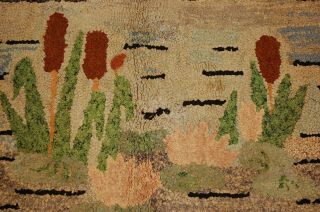 Detailed Semi Antique Aerican Hooked Rug 2 
