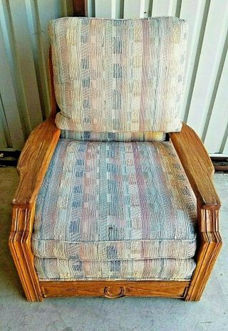 Vintage Brandt Ranch Oak Arm Chair Glider