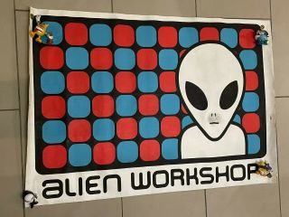 Vintage Aws Alien Workshop Skateboard Banner Poster Don Pendleton