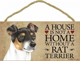 A House Is Not A Home Rat Terrier Dog 5x10 Wood Sign Plaque Usa Made