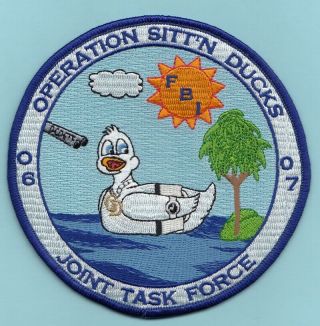 C40 Gman Fbi Op Sitting Ducks Jttf Terror Taskforce Federal Police Patch Ocdetf