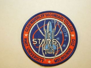 Nasa Space Shuttle Mission Sts - 107 Stars Melbourne Zoo Columbia Iron On Patch