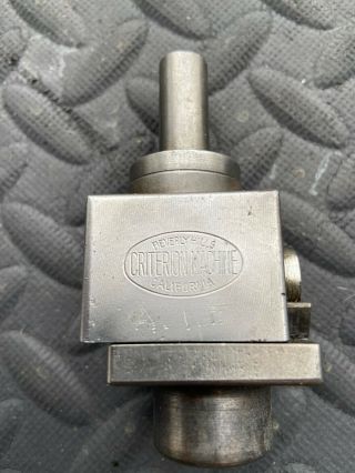 Vintage Criterion Machine Lathe Milling Tool Adjustable Boring Head 3
