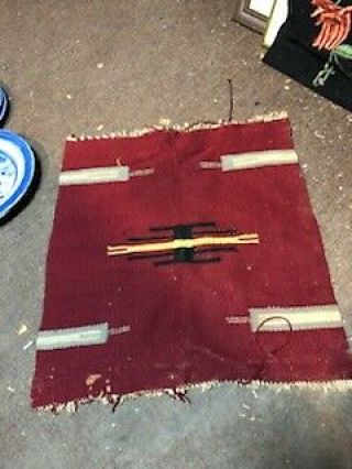Antique Small Native American Navajo Or Other Southwestern Rug & Or Fragment