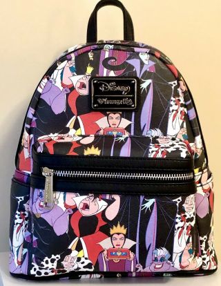 Nwt Rare Loungefly Disney Villains Mini Backpack - Great Placement