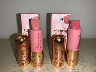Besame Disney Princess Sleeping Beauty Pink & Maleficent Full - Size Lipstick Nib