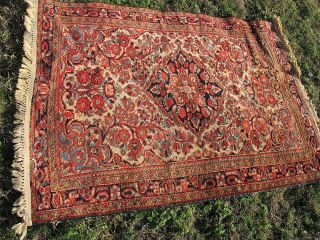 Semi Antique/vintage Bakhtyari Hand Knotted Woven Rug 64 " X 45 " Yqz