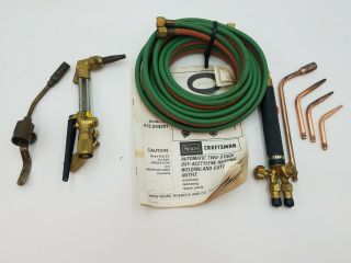 Vintage Craftsman 313.  544201 Oxy - Acetylene Torch Handle Tip Hose Assembly Kit
