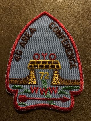 1972 Oa 4g Area Conference Www Oyo Patch