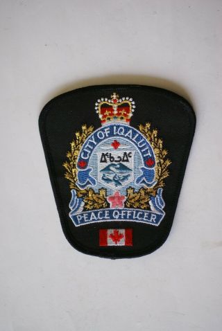 Scarce Obsolete City Of Iqaluit Peace Officer Patch,  Canadian First Nation