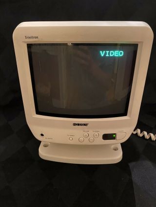 Vintage Sony Trinitron Kv - 9pt50 9 " Crt Color Retro Gaming Tv No Remote
