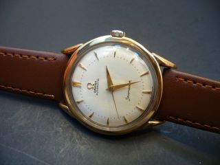 Watch Repair Service Vintage 1950 Omega Automatic Seamaster 14k Gold Cap Steel